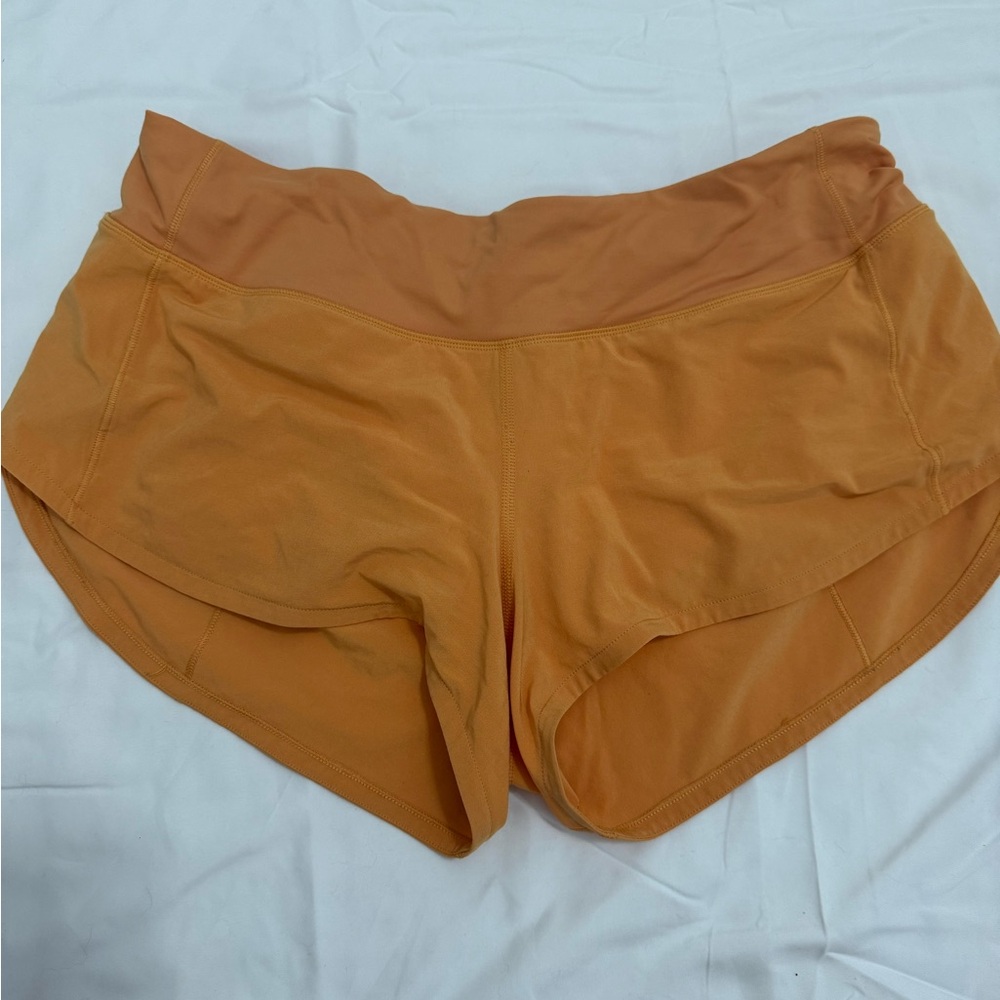 Lululemon Athletica Orange Athletic Shorts Lightweight Performance